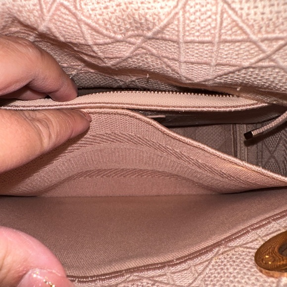 Christian Dior Lady Dior pink canvass medium - Picture 4 of 9
